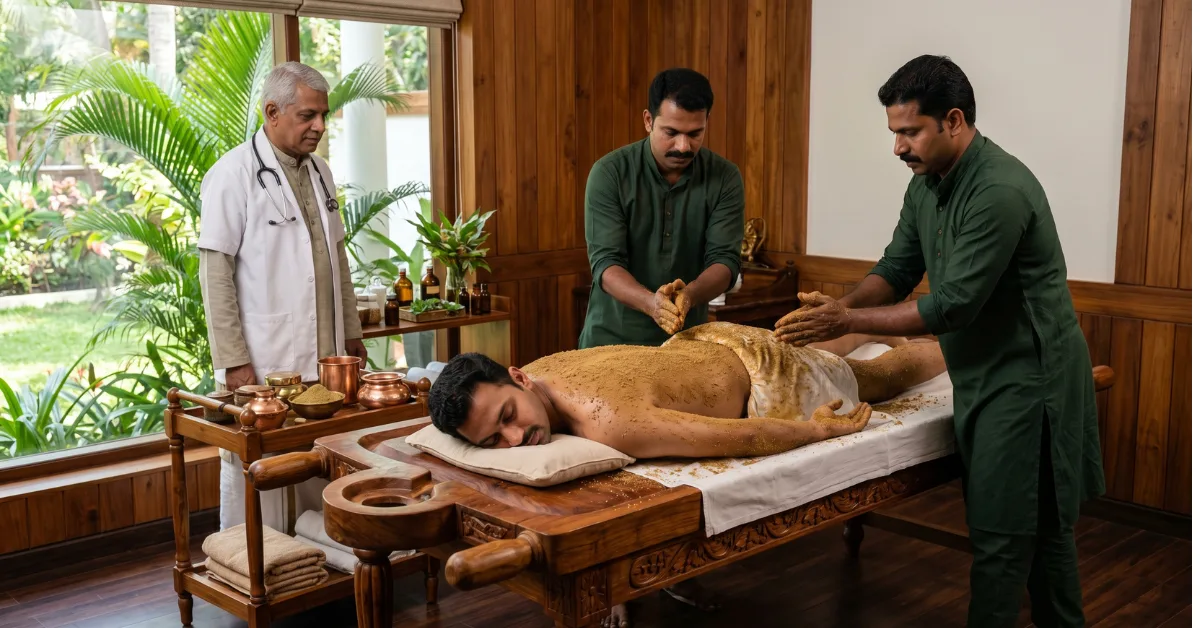 Udwartana herbal powder massage treatment in Dubai
